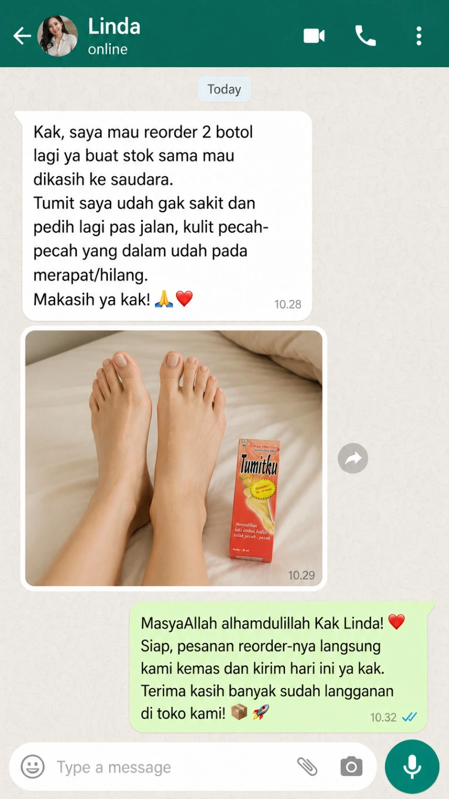 Ulasan customer Heel Care 3