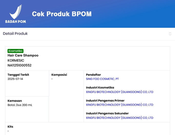 Terdaftar Resmi di BPOM